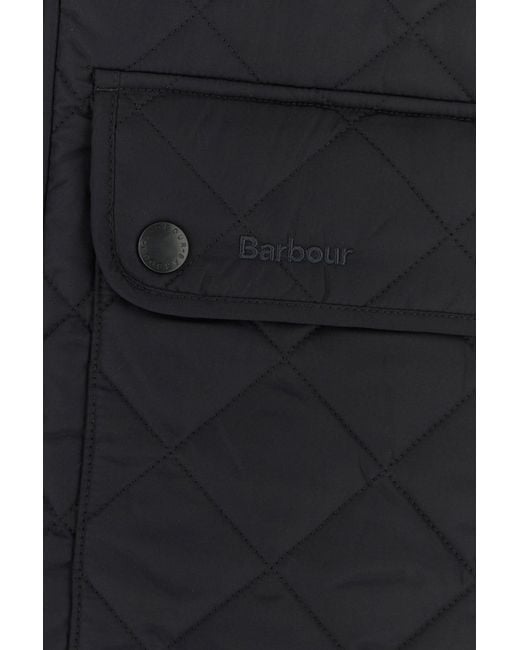 Barbour Black Dark Blue Polyester Lowerdale Sleeveless Jacket for men