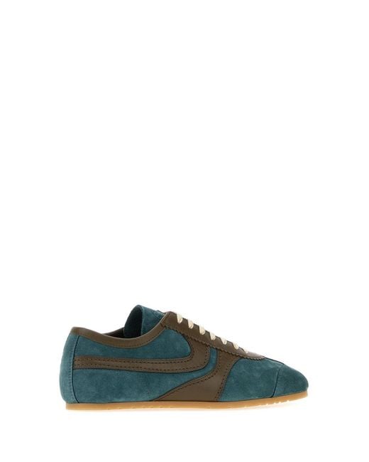 Dries Van Noten Green Lace-Up Sneakers for men