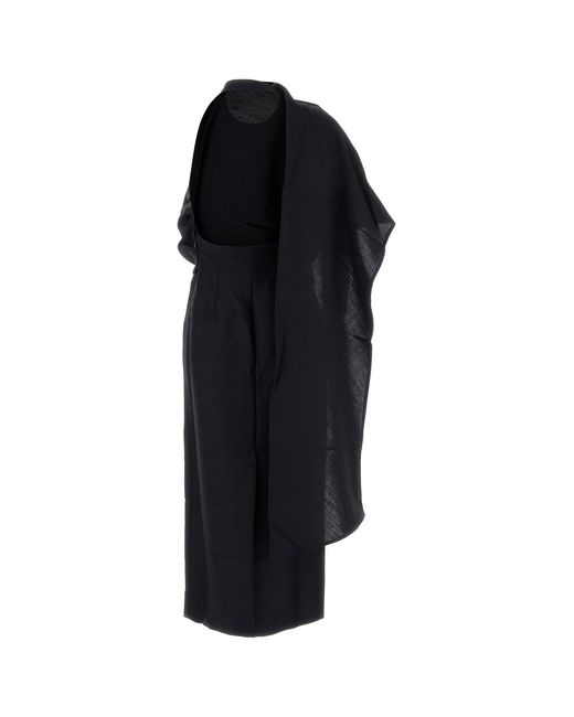 Rohe Black Midnight Blue Gabardine Dress