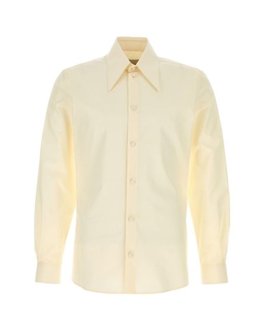 Valentino Garavani Natural Cream Poplin Shirt for men