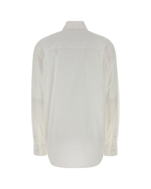 The Row White Regular Solid Shirt