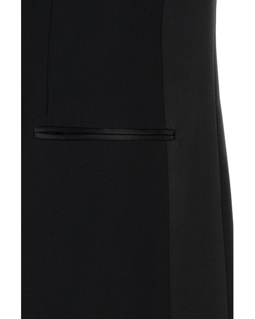 McQueen Black Wool Coat for men