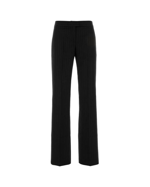 ANDAMANE Black Embroidered Twill Gladys Pant