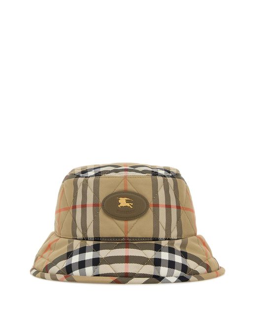 Burberry Natural Embroidered Nylon Bucket Hat