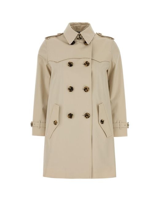 Burberry Natural Sand Gabardine Trench Coat