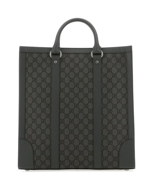 Borsa shopping Ophidia in tessuto GG Supreme e pelle di Gucci in Black