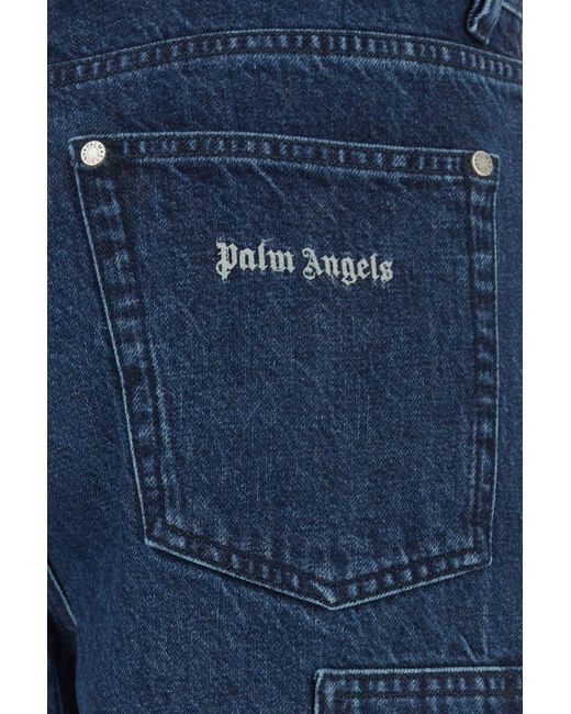 Palm Angels Blue Pantaloni for men