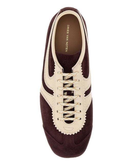 Dries Van Noten Brown Grape Suede Sneakers