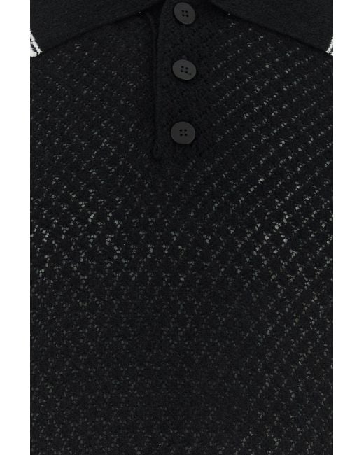Ernest W. Baker Black Cotton Blend Polo Shirt for men