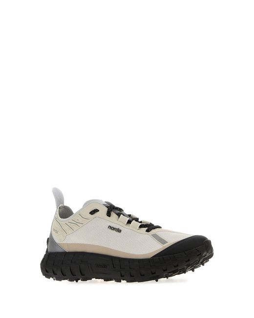 Norda White Multicolor Canvas 001a Sneakers