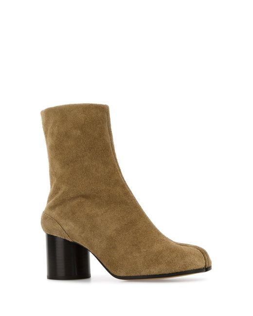 Maison Margiela Brown Suede Tabi Ankle Boots