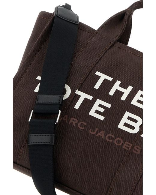 Marc Jacobs Black Chocolate Canvas Medium The Tote Bag Handbag