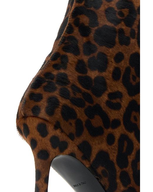 AMINA MUADDI Brown Printed Calf Hair Fiona Boots