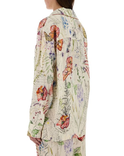 McQueen Multicolor Printed Crepe Shirt