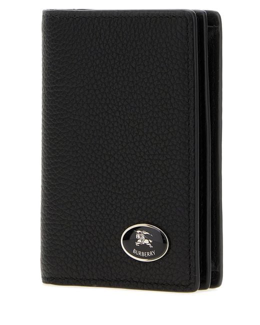 Burberry Black Leather Card Holder for men