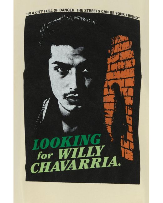 Willy Chavarria Multicolor Ivory Cotton Oversize Looking For Willy T-shirt for men