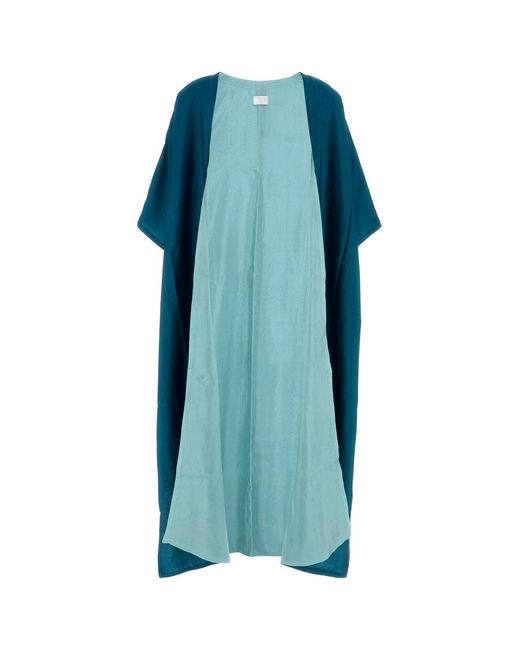 THE ROSE IBIZA Blue Two-tone Silk Kimono