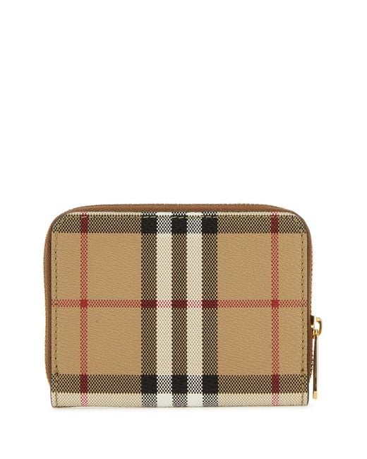 Burberry Natural Printed E-Canvas Wallet