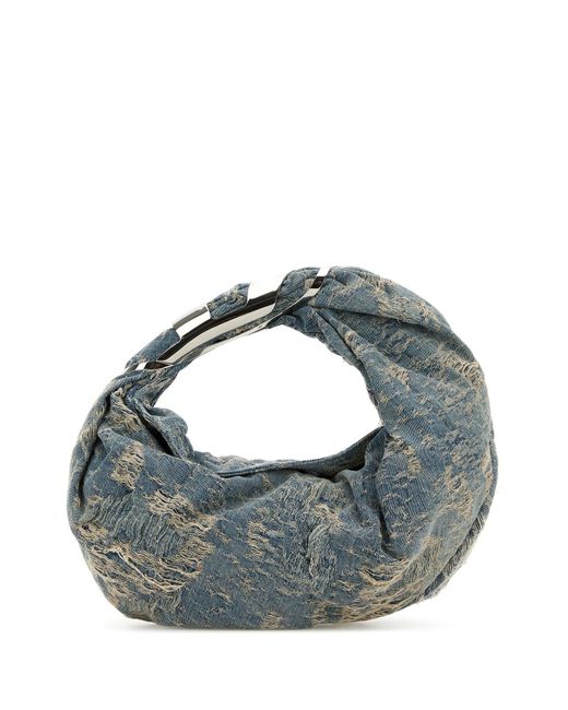 DIESEL Blue Denim Grab-d Hobo Shopping Bag