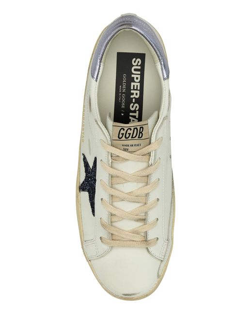 Sneakers Super Star Classic in pelle bianca di Golden Goose Deluxe Brand in White