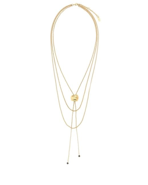 Chloé White Metal Sculpt Necklace