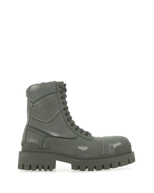 balenciaga boots mens grey