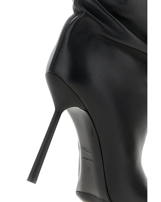Le Silla Black Leather Bella Boots