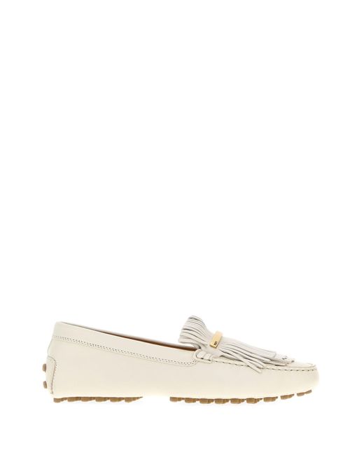 Mocassini in pelle bianca di Tod's in White