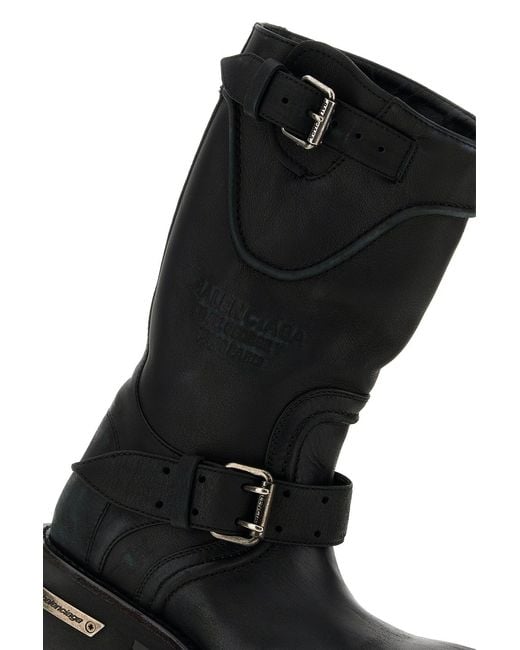 Balenciaga Black Slate Leather Venom Boots