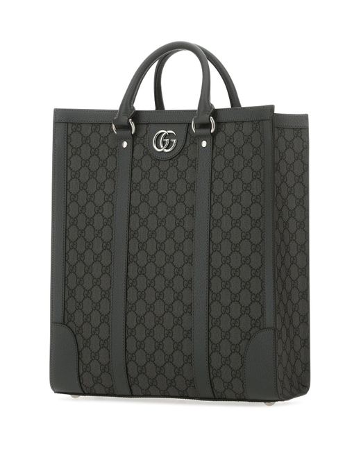 Borsa shopping Ophidia in tessuto GG Supreme e pelle di Gucci in Black