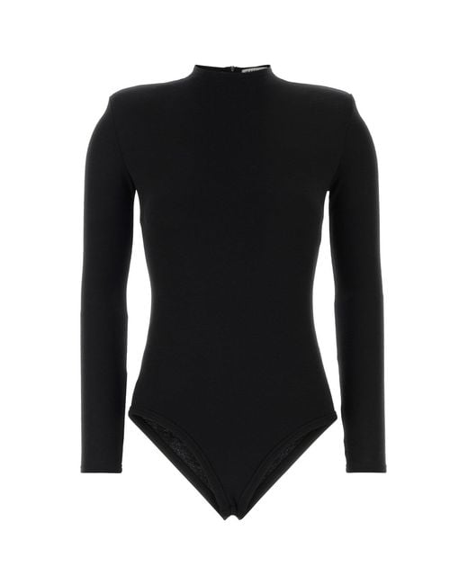 Jil Sander Black Wool Bodysuit