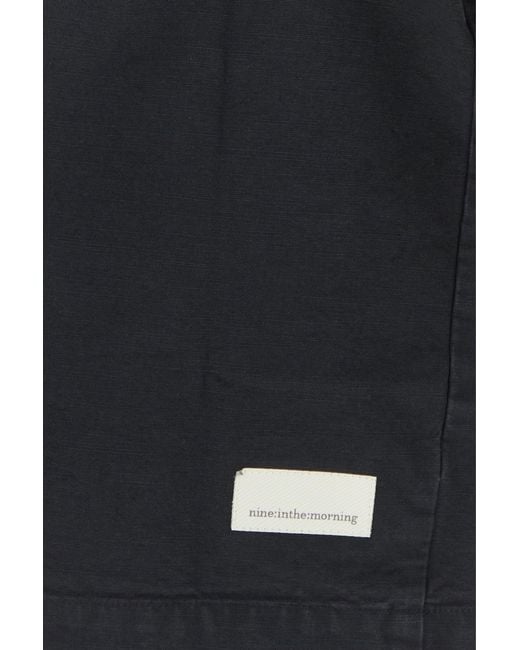 Nine:inthe:morning Black Midnight Blue Cotton Shirt for men