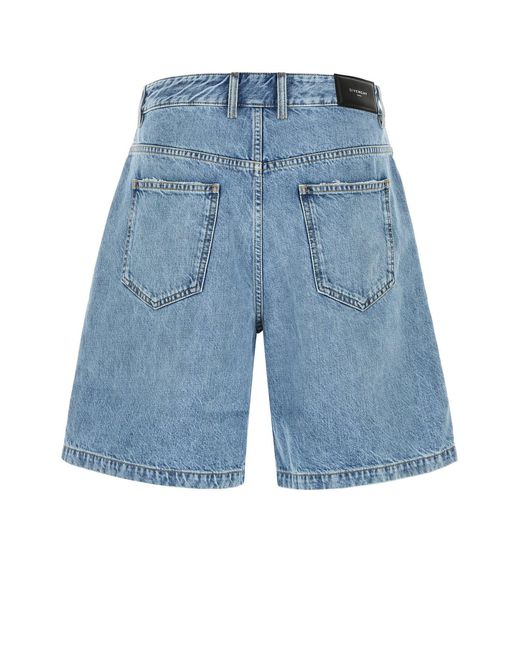 Givenchy Blue Solid Shorts for men