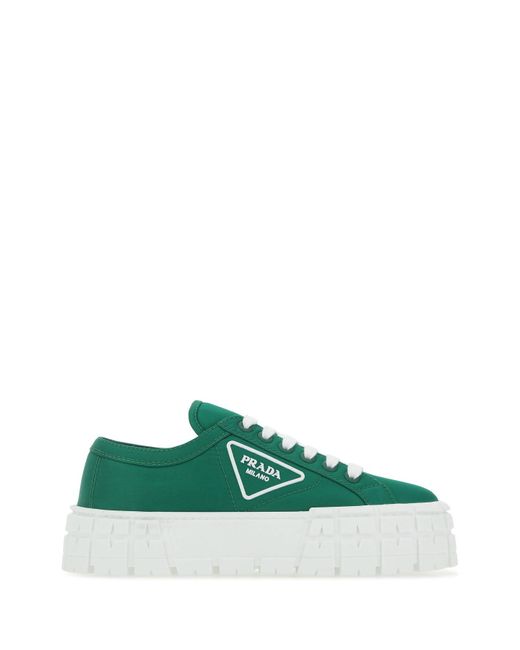 Prada Green Emerald Re-nylon Double Wheel Sneakers