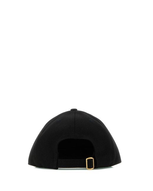 Willy Chavarria Black Canvas Baseball Cap for men
