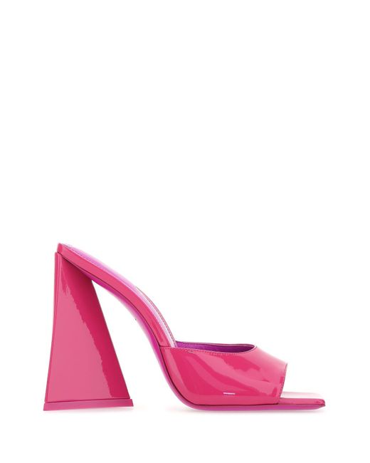 the attico devon patent leather mules
