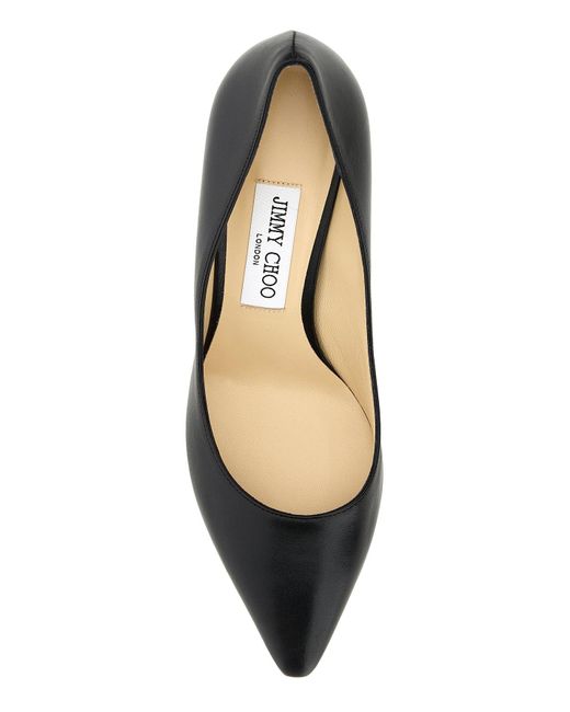 Scarpe con tacco Romy 85 in pelle nera di Jimmy Choo in Black