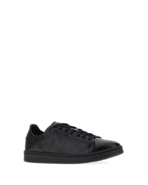 Sneakers Y-3 Stan Smith in pelle nera di Y-3 in Black da Uomo