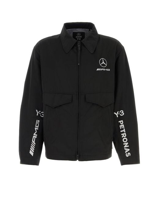 Mercedes Black Polyester Blend Y-3 X Mercedes Jacket for men