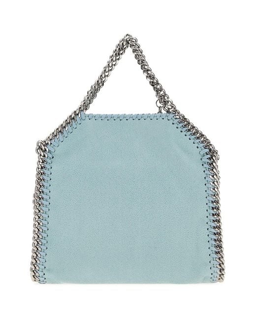 Stella McCartney Blue Light Shaggy Deer Micro Falabella Crossbody Bag