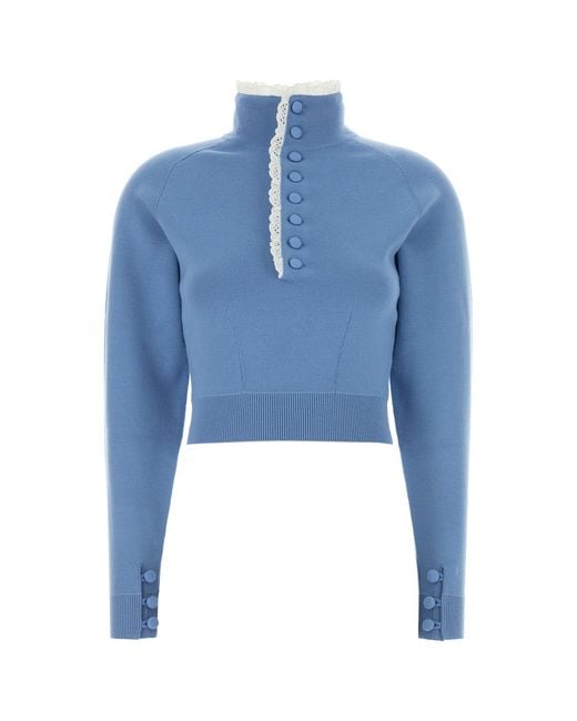 Chloé Blue Cerulean Wool Sweater