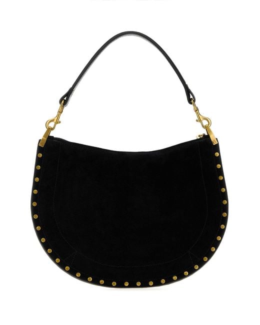 Isabel Marant Black Suede Oskan Shoulder Bag