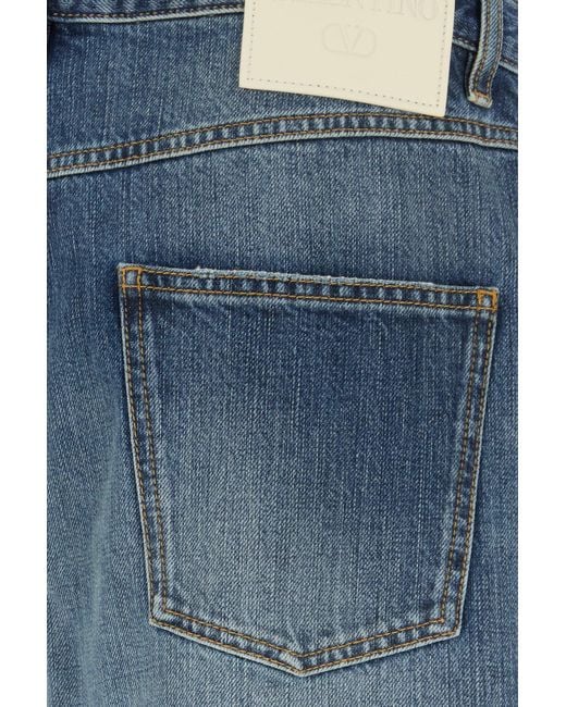 Valentino Garavani Blue Denim Wide-leg Jeans for men