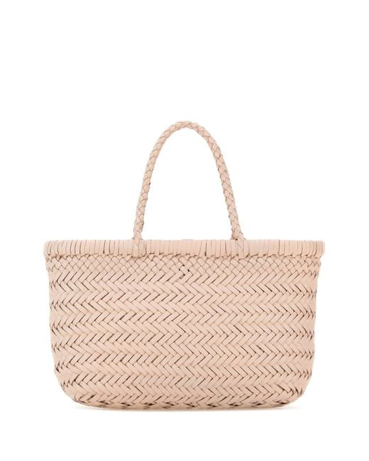 Dragon Diffusion Natural Pastel Pink Leather Mini Gora Bucket Bag