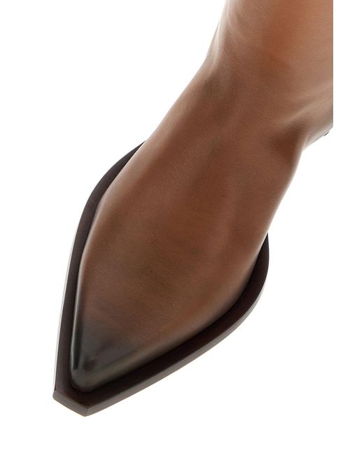 Calvin Klein Brown Leather Cheer Boots