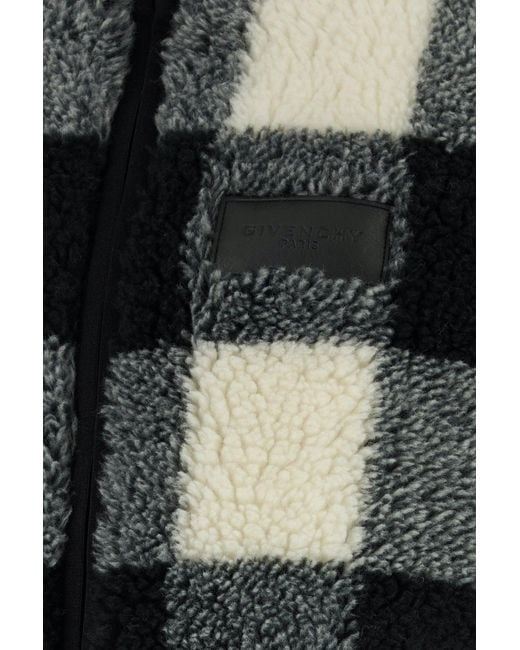 Givenchy Black Embroidered Pile Jacket for men