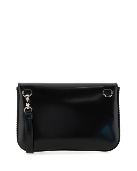Borsa a tracolla in pelle nera di Prada in Black da Uomo
