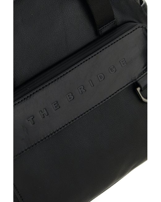 Zaino Damiano in pelle nera di The Bridge in Black