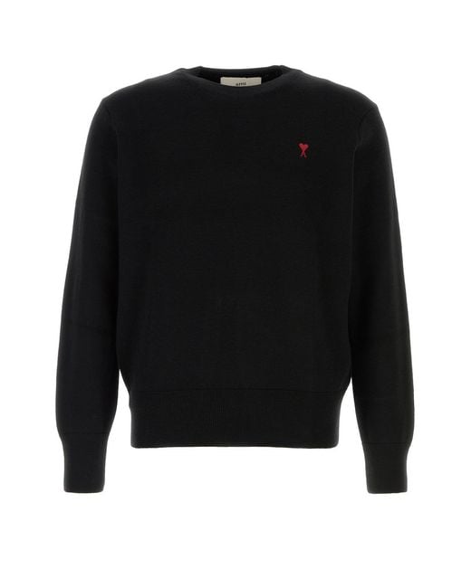 AMI Black Quota - De Coeur Crewneck Sweater