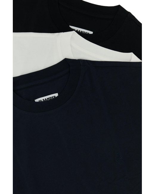 Jil Sander Blue Solid T-Shirts for men